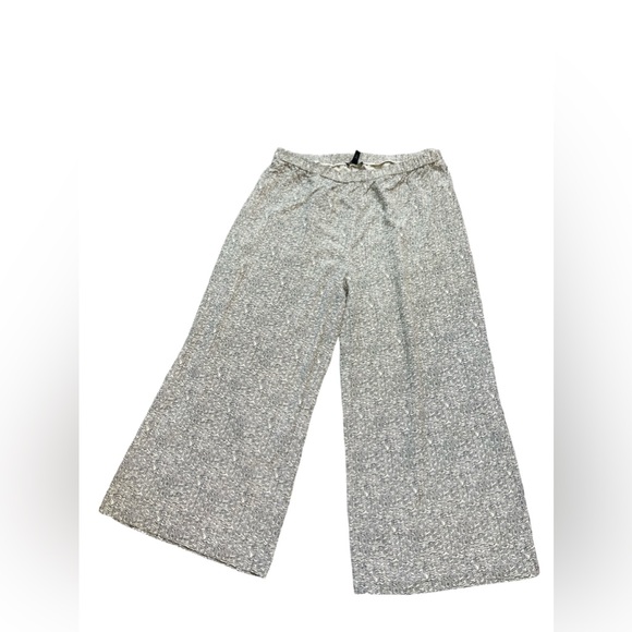 Eileen Fisher Tencel Rayon Wide Leg Pull on Crop Pants Sz S In Ecru Beige Black - Picture 2 of 7